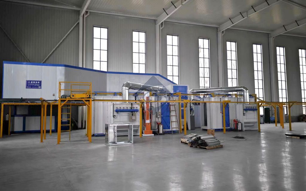 Automatic powder coating line